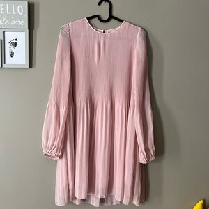 Wilfred Blush Pink Daydreamer Pleated Mini Dress